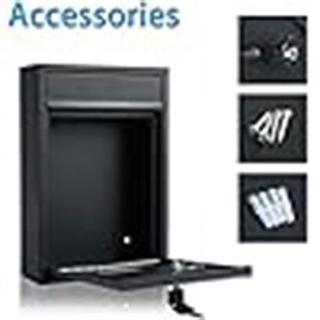Letter Post Box (Size 215 x 320 x 90 mm) - Black