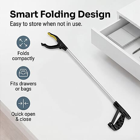 Folding Pick Up Reach Tool - Grey