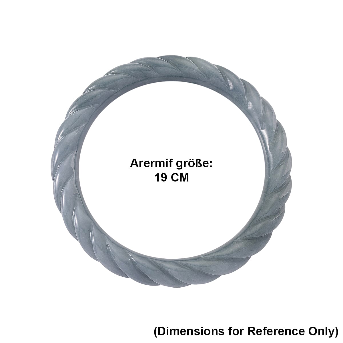 D'Joy Natural Jadeite Jade Stone Bangle (Size - 7.5) 300.00 Ct.