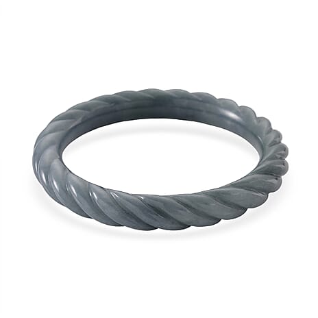 Natural Type A Jadeite Twisted Bangle (Size - 8) 305.00 Ct.