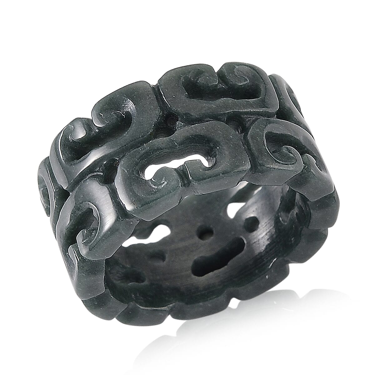 D'Joy Natural Jade Stone Hollow Ring 30.00 Ct.