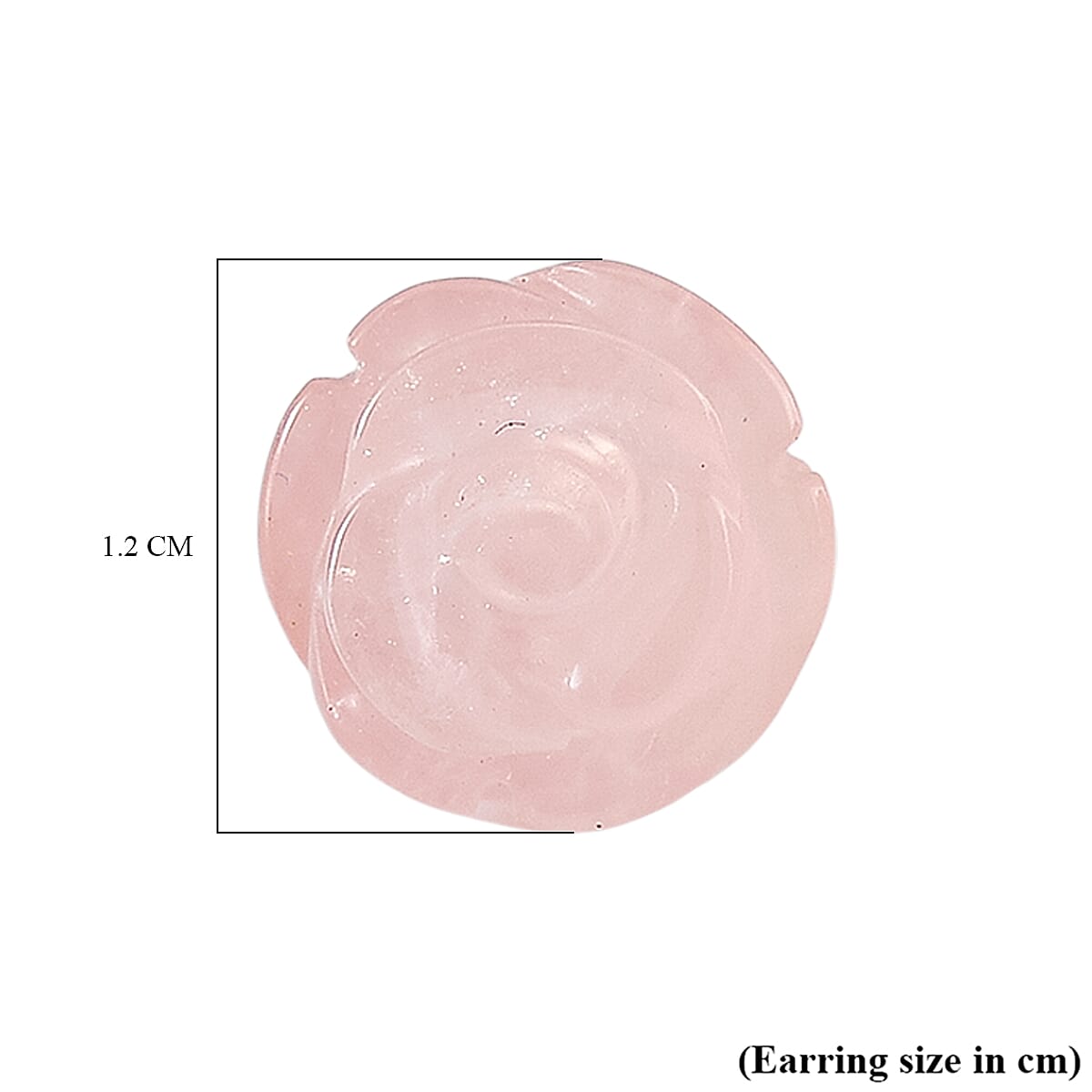 D'Joy Rose Quartz Beads Earring with Push Back in Rose Gold Plated Sterling Silver 16.5 Ct.