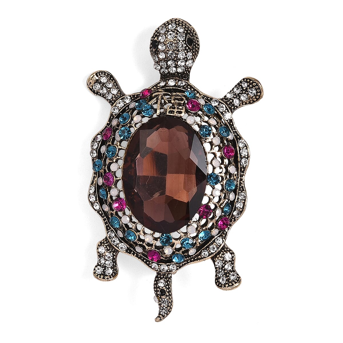 Close Out Deal - Antique and Elegant Crystal Turtle Brooch