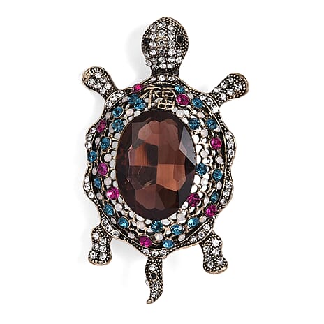 Close Out Deal - Antique and Elegant Crystal Turtle Brooch