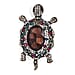Multi Colour Crystal & Green Glass Turtle Brooch