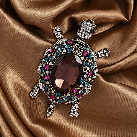 Close Out Deal - Antique and Elegant Crystal Turtle Brooch