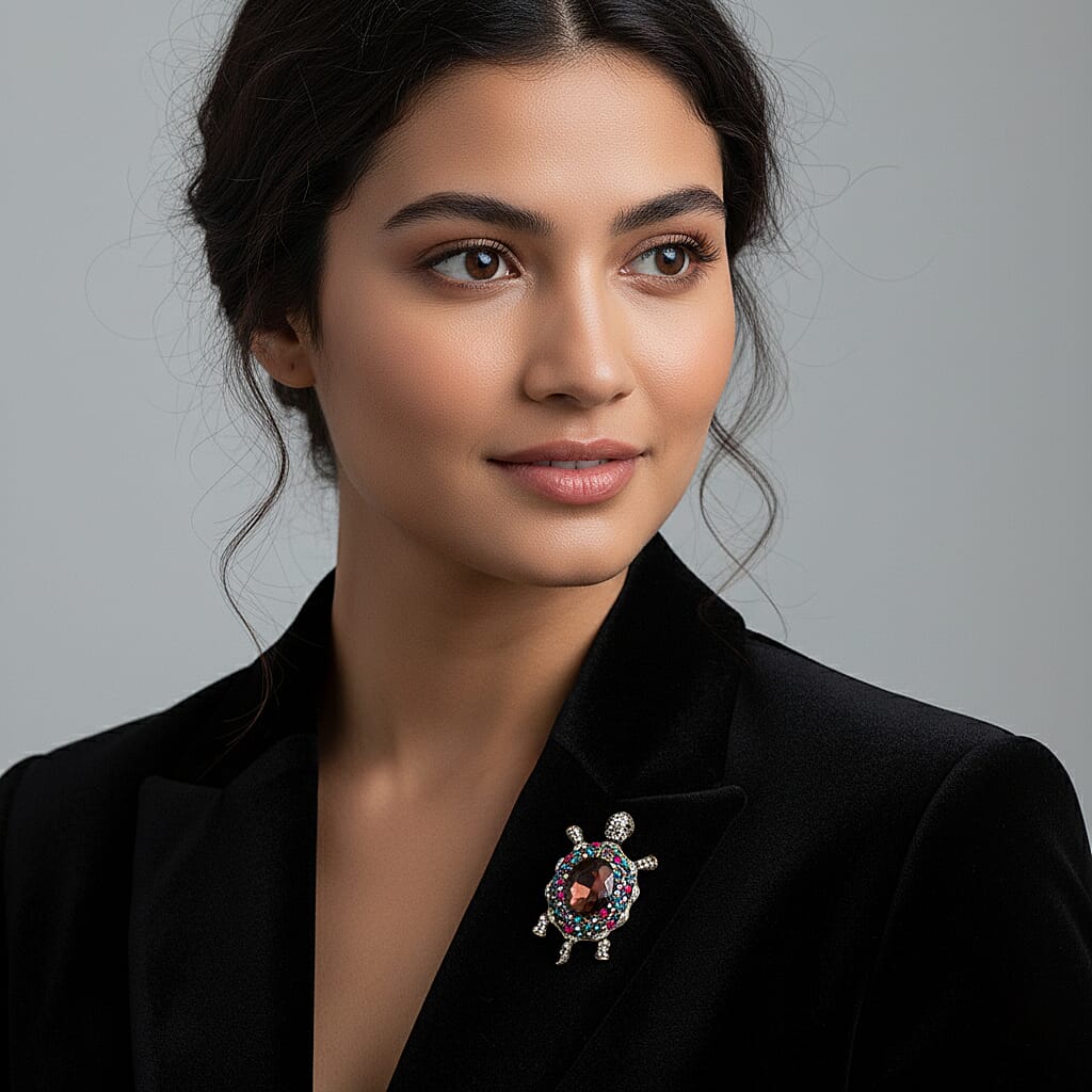 Close Out Deal - Antique and Elegant Crystal Turtle Brooch