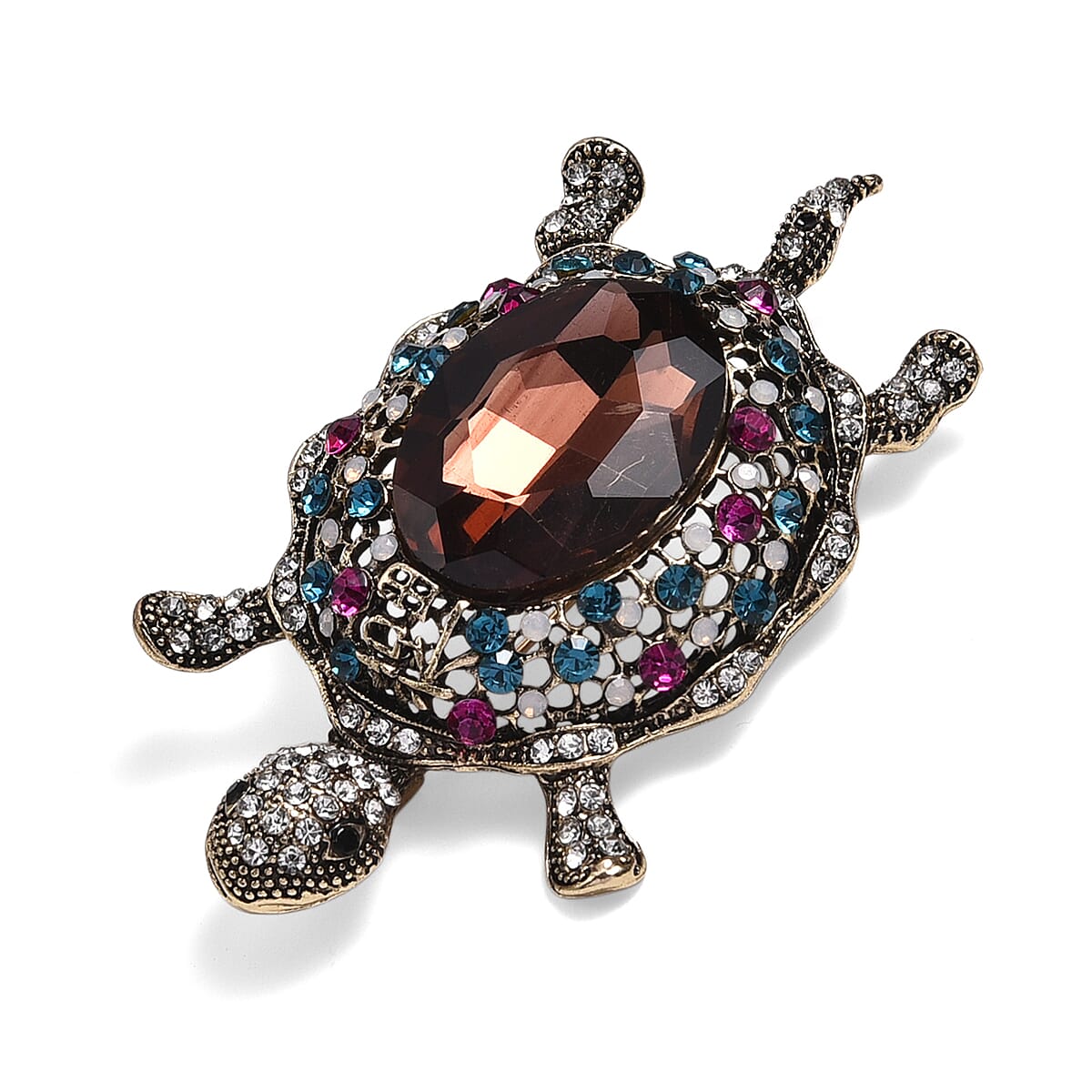 Close Out Deal - Antique and Elegant Crystal Turtle Brooch