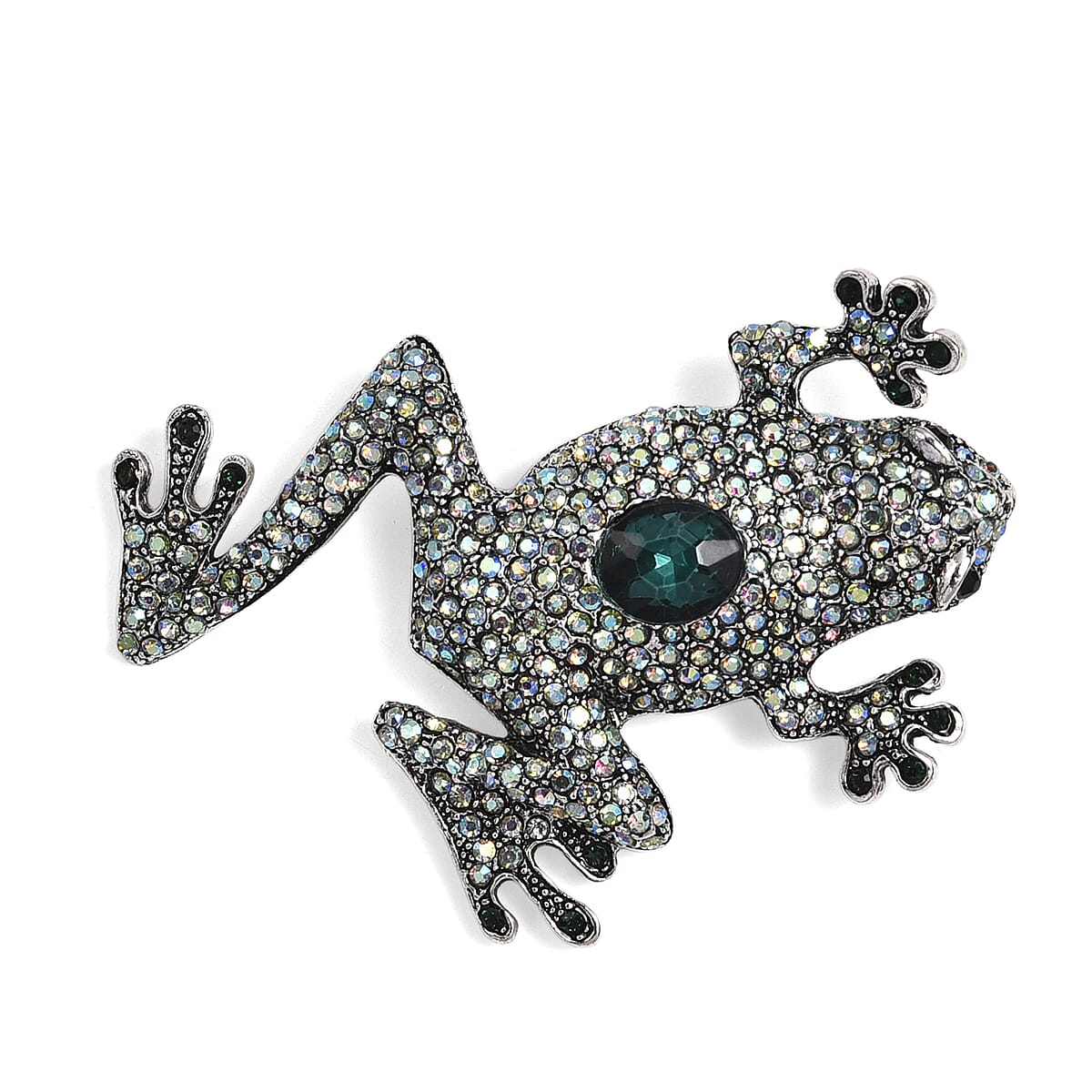 Close Out Deal - Antique and Elegant Crystal Frog Brooch