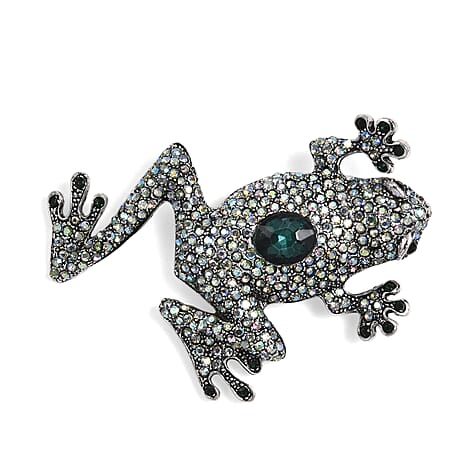 Close Out Deal - Antique and Elegant Crystal Frog Brooch