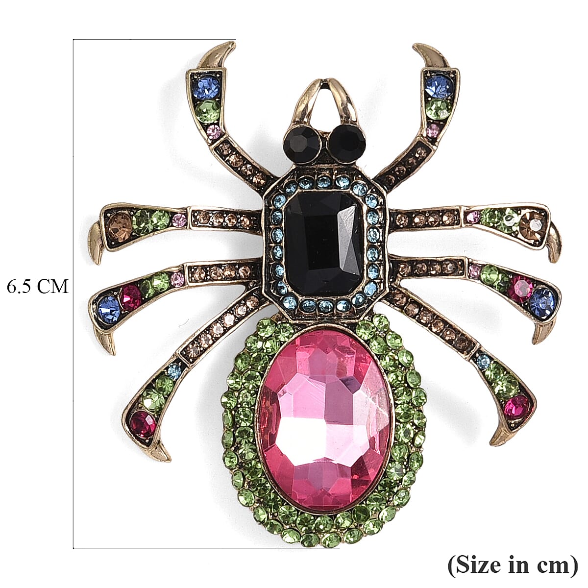 Close Out Deal - Antique and Elegant Crystal Spider Brooch