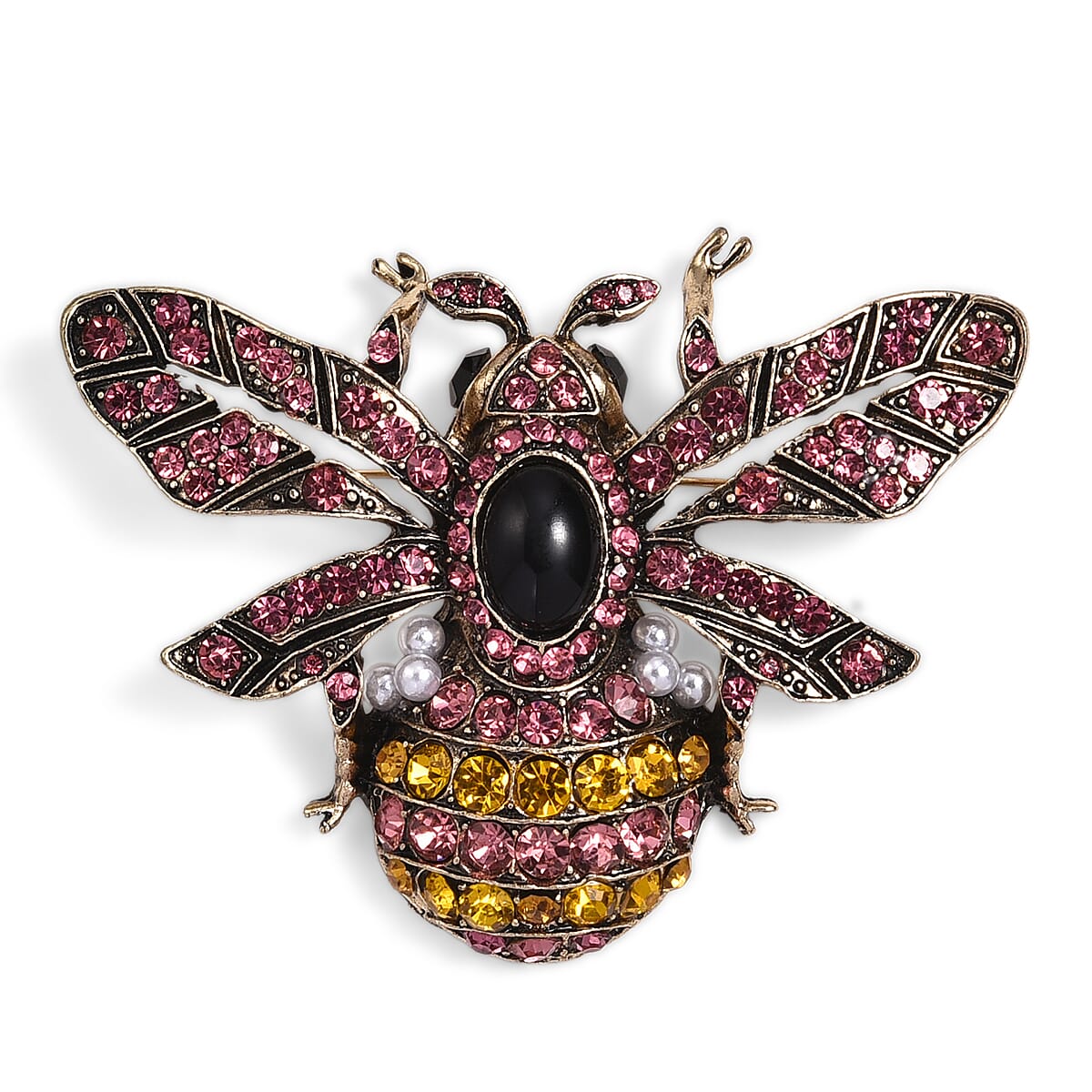 Close Out Deal - Antique and Elegant Crystal Bee Brooch