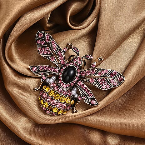 Close Out Deal - Antique and Elegant Crystal Bee Brooch