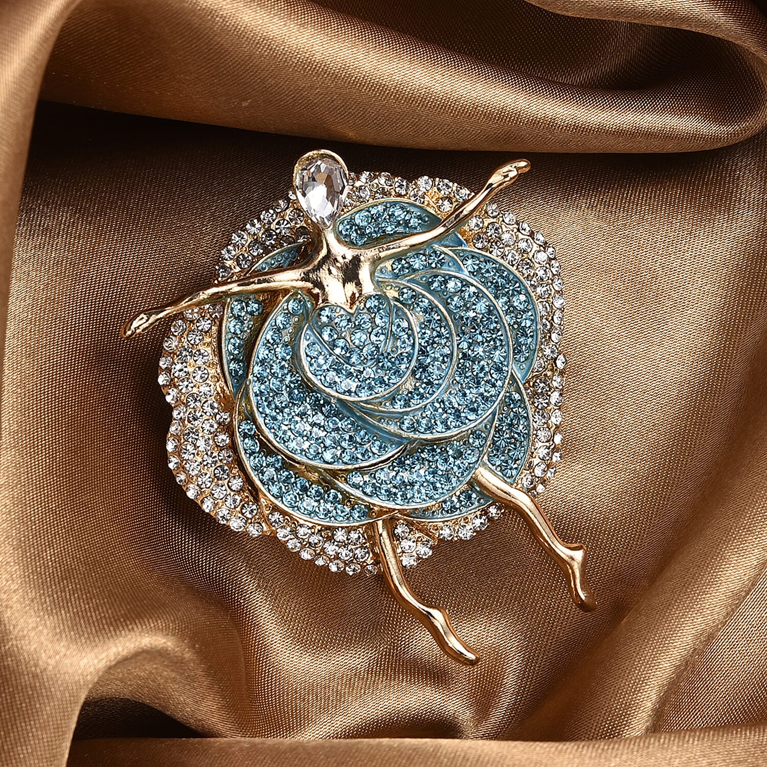 Ballerina Crystal Brooch