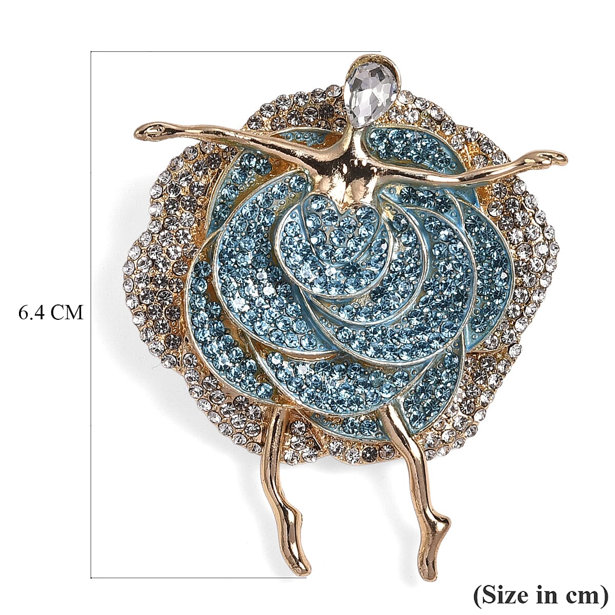 Ballerina Crystal Brooch