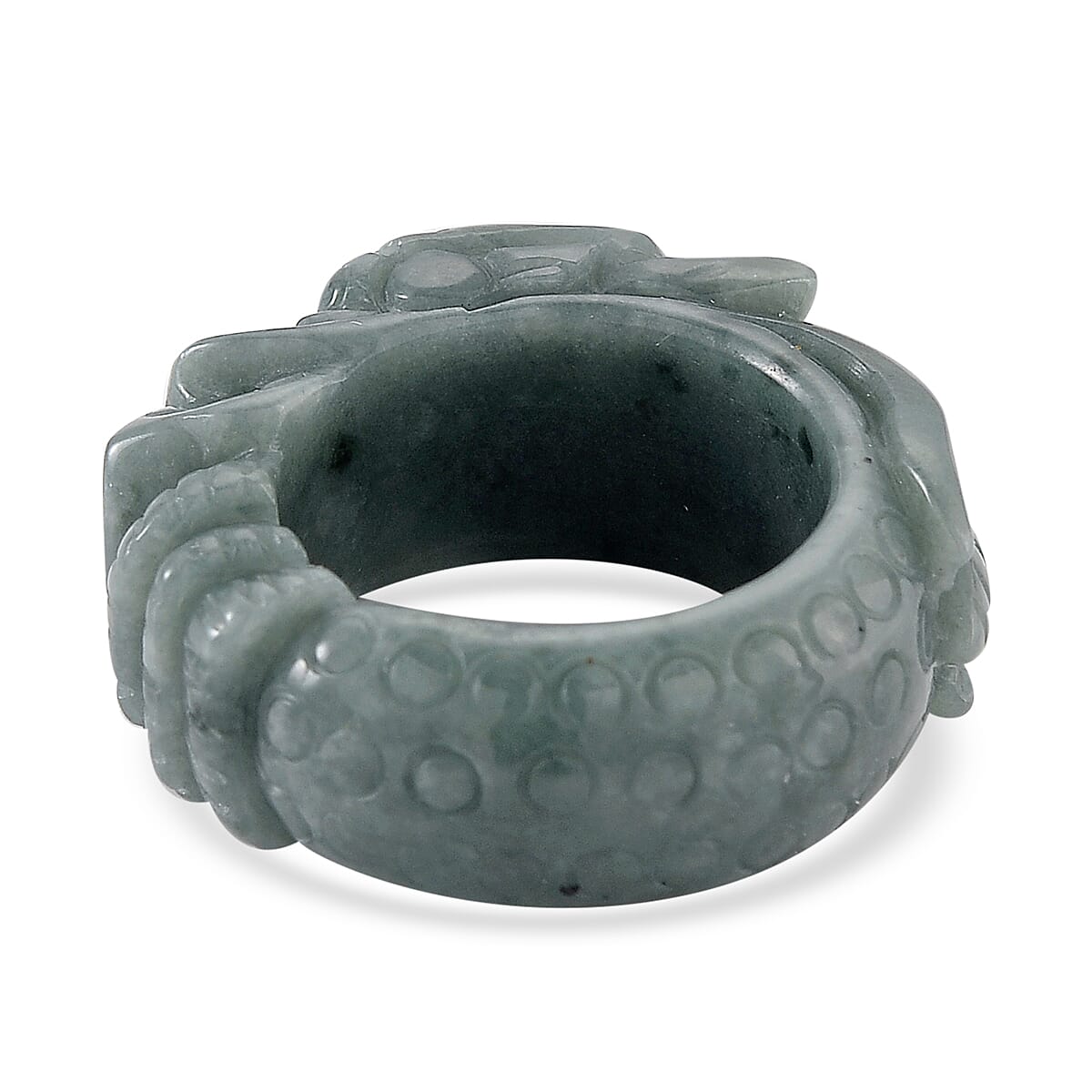 Natural Type A Jadeite Dragon Ring 45.00 Ct.