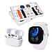 Closeout Deal - i20 Ultra 2 Max 10-in-1 Smartwatch Set with Earphones & 7 Strap, Compatible with Apple iOS and Android - Black
