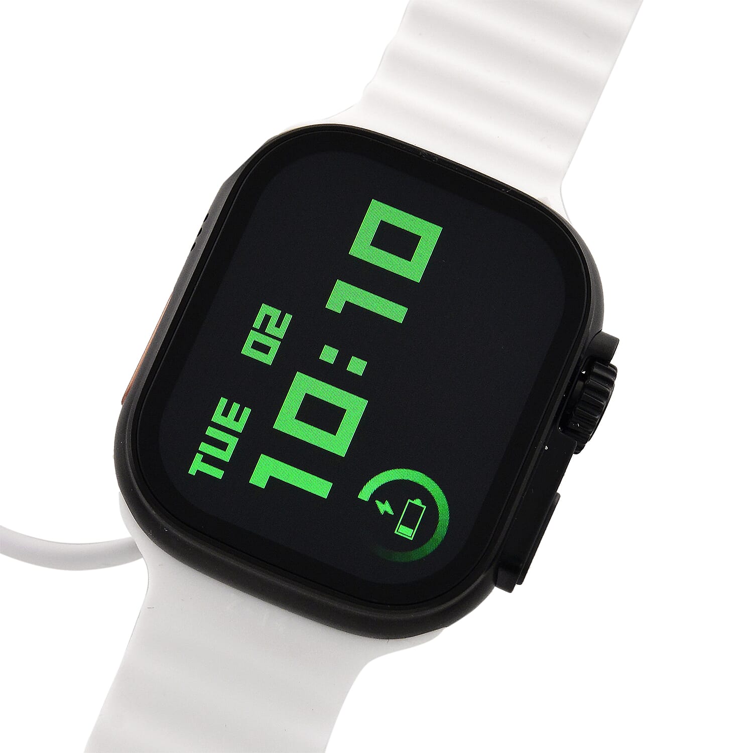 Closeout Deal - i20 Ultra 2 Max 10-in-1 Smartwatch Set with Earphones & 7 Strap, Compatible with Apple iOS and Android - Black