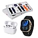 Closeout Deal - i20 Ultra 2 Max 10-in-1 Smartwatch Set with Earphones & 7 Strap, Compatible with Apple iOS and Android - Black
