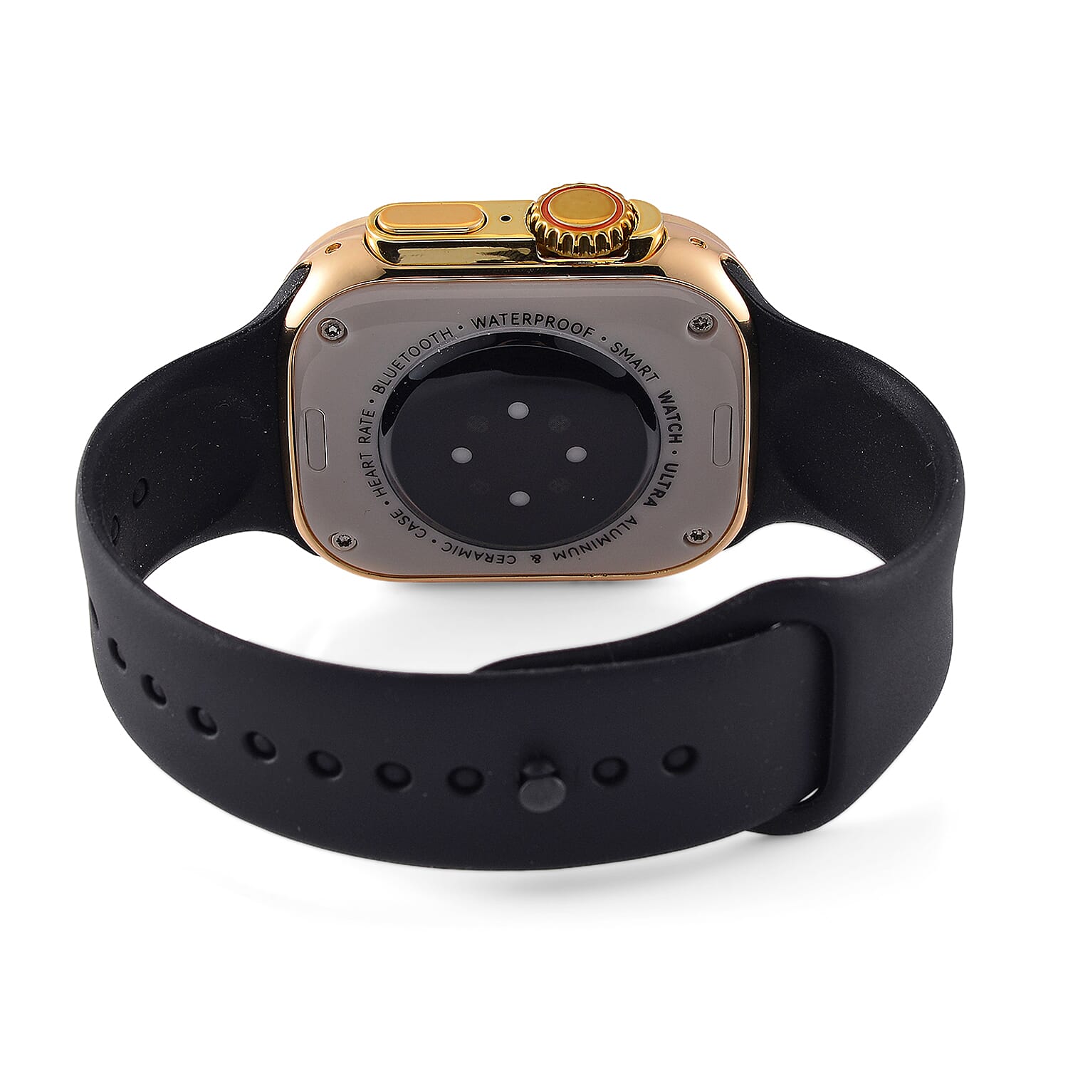 Closeout Deal - i20 Ultra 2 Max 10-in-1 Smartwatch Set with Earphones & 7 Strap, Compatible with Apple iOS and Android - Gold