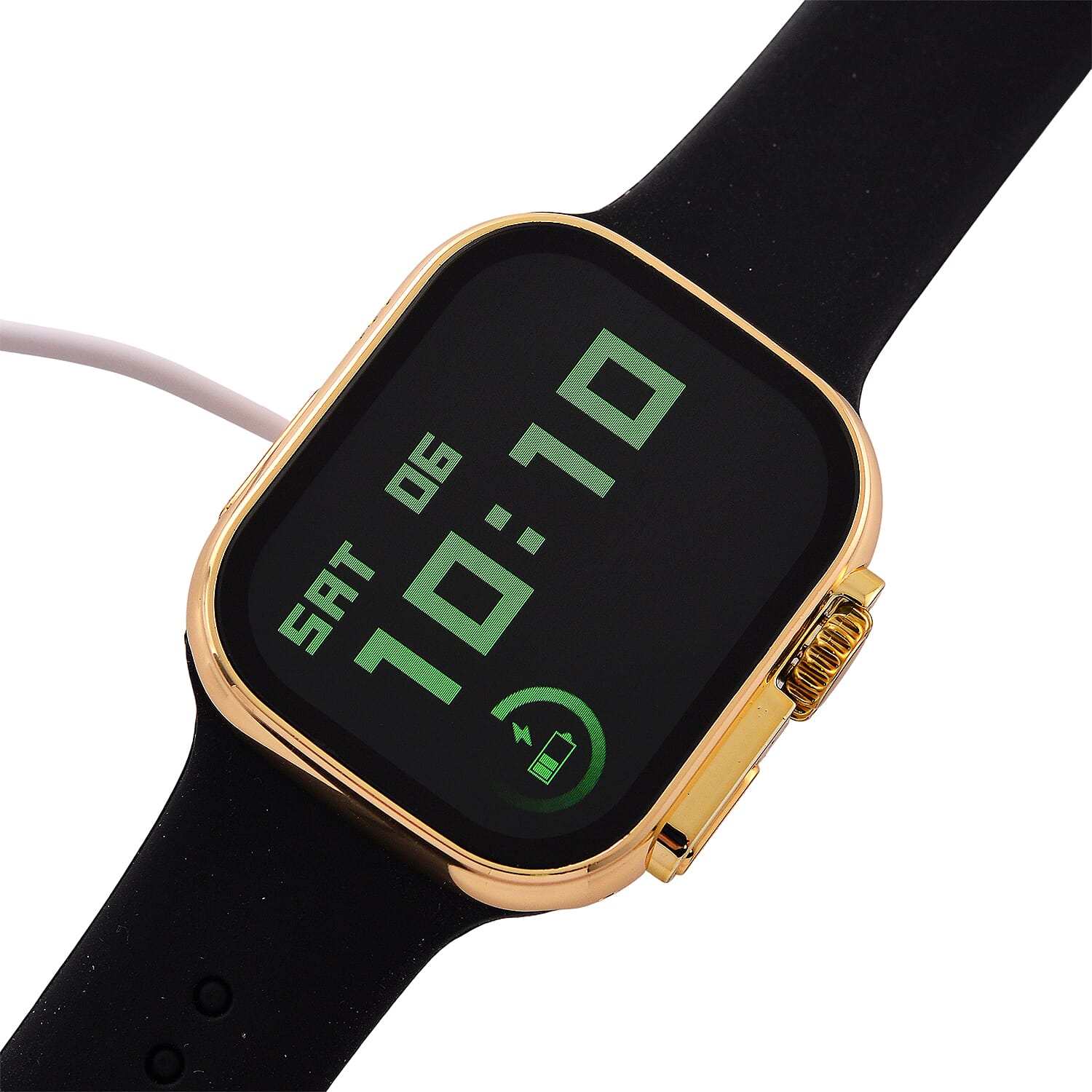 Closeout Deal - i20 Ultra 2 Max 10-in-1 Smartwatch Set with Earphones & 7 Strap, Compatible with Apple iOS and Android - Gold