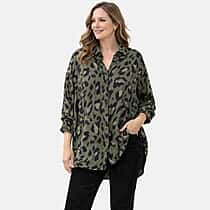 La Marey Relaxed Fit Leopard Print Shirt