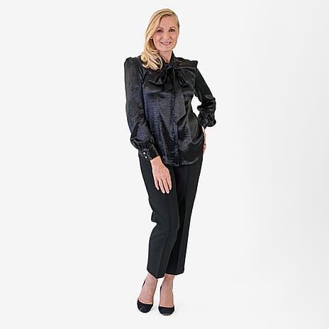 Best Seller Marina Kaneva Bow Tie Top (Size 8) - Black