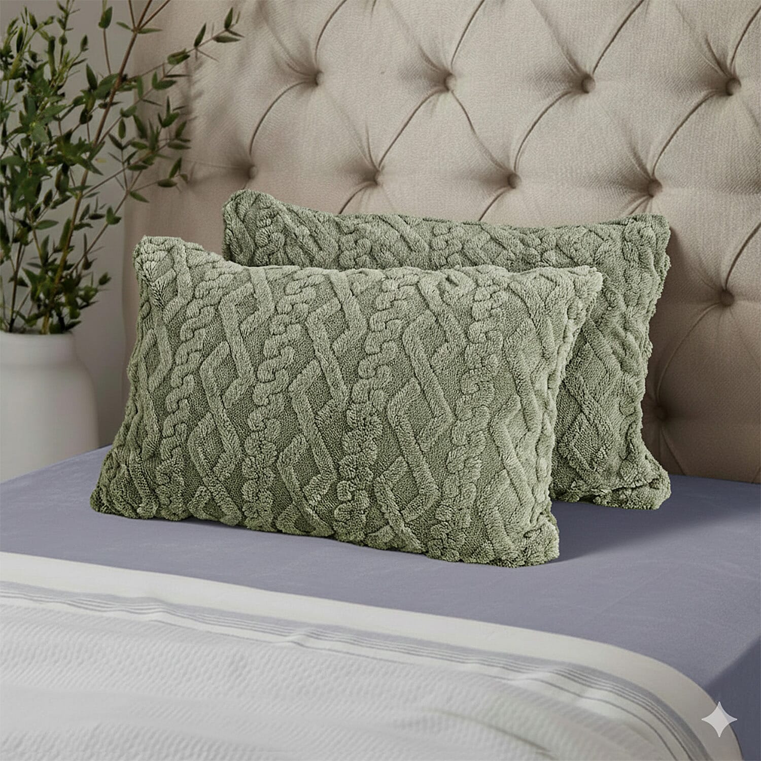 Hush Haven 6-Piece Taffeta Jacquard with Crystal Velvet Reverse Bedding Set