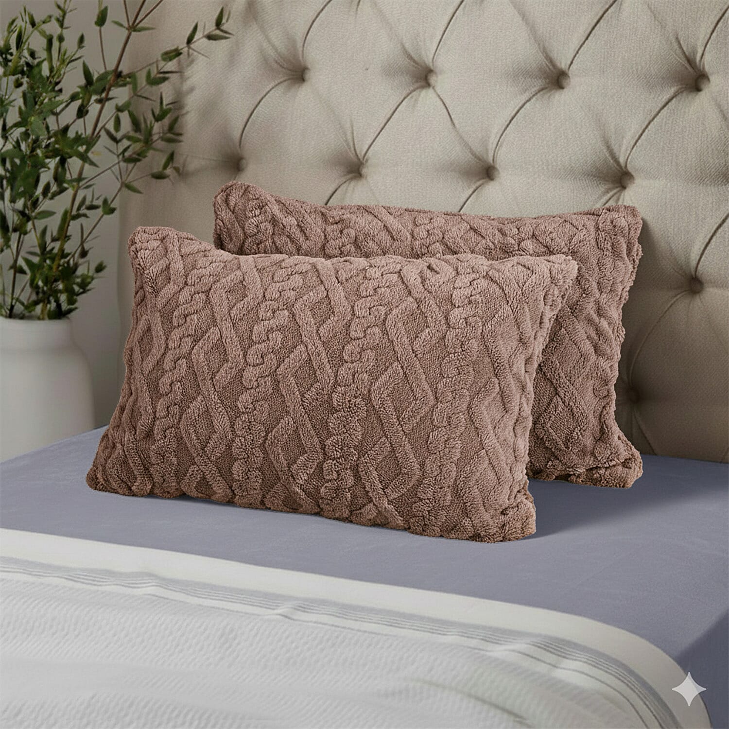 Hush Haven 6-Piece Taffeta Jacquard with Crystal Velvet Reverse Bedding Set