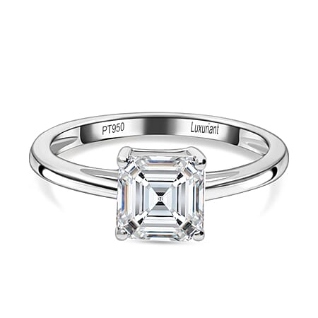 LUXURIANT 2 Ct. Lab Grown Diamond Solitaire Ring in 950 Platinum, IGI Certified