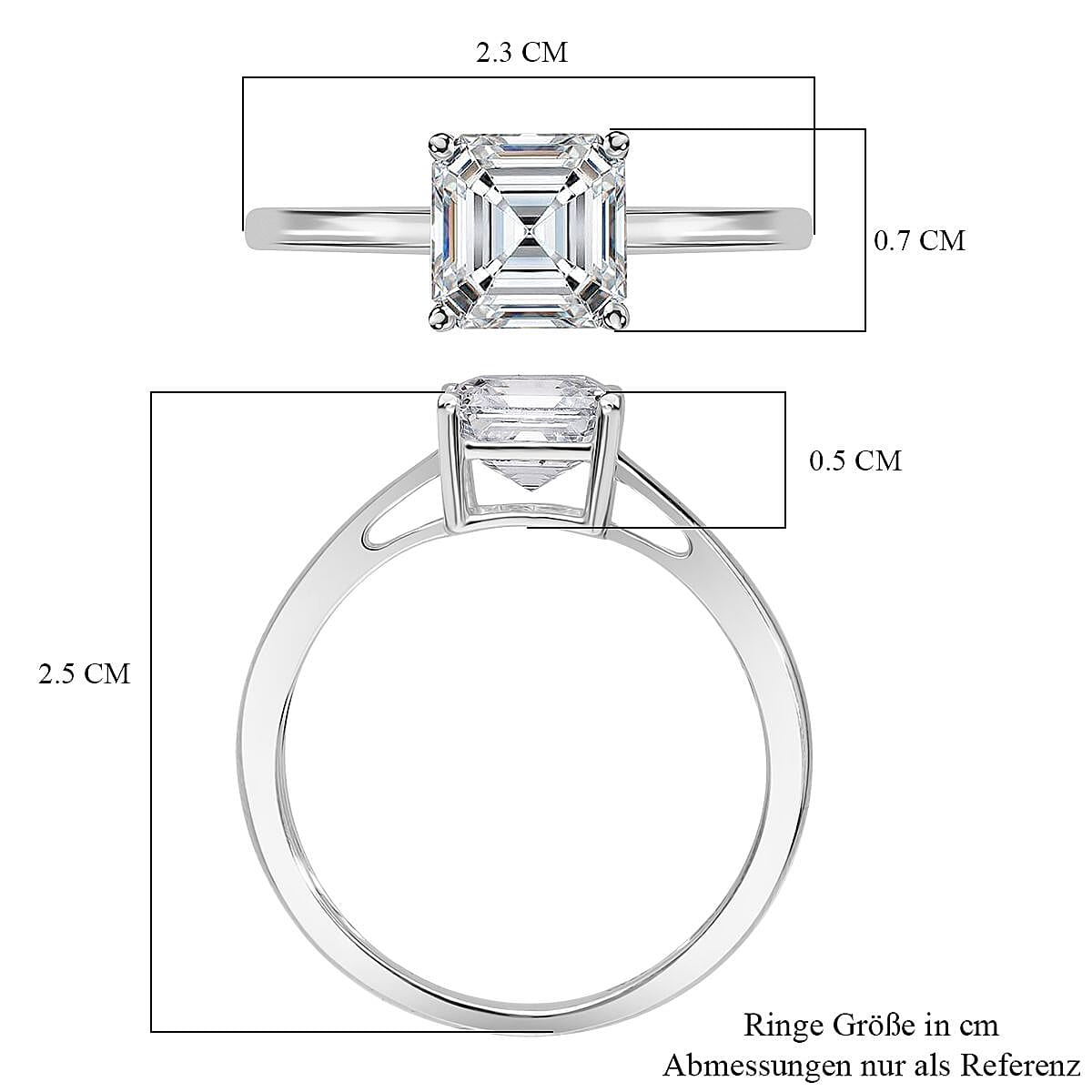 950 Platinum VS Lab Grown Diamond GH, VS Ring, Platinum Wt.4 Gms  2.040  Ct.