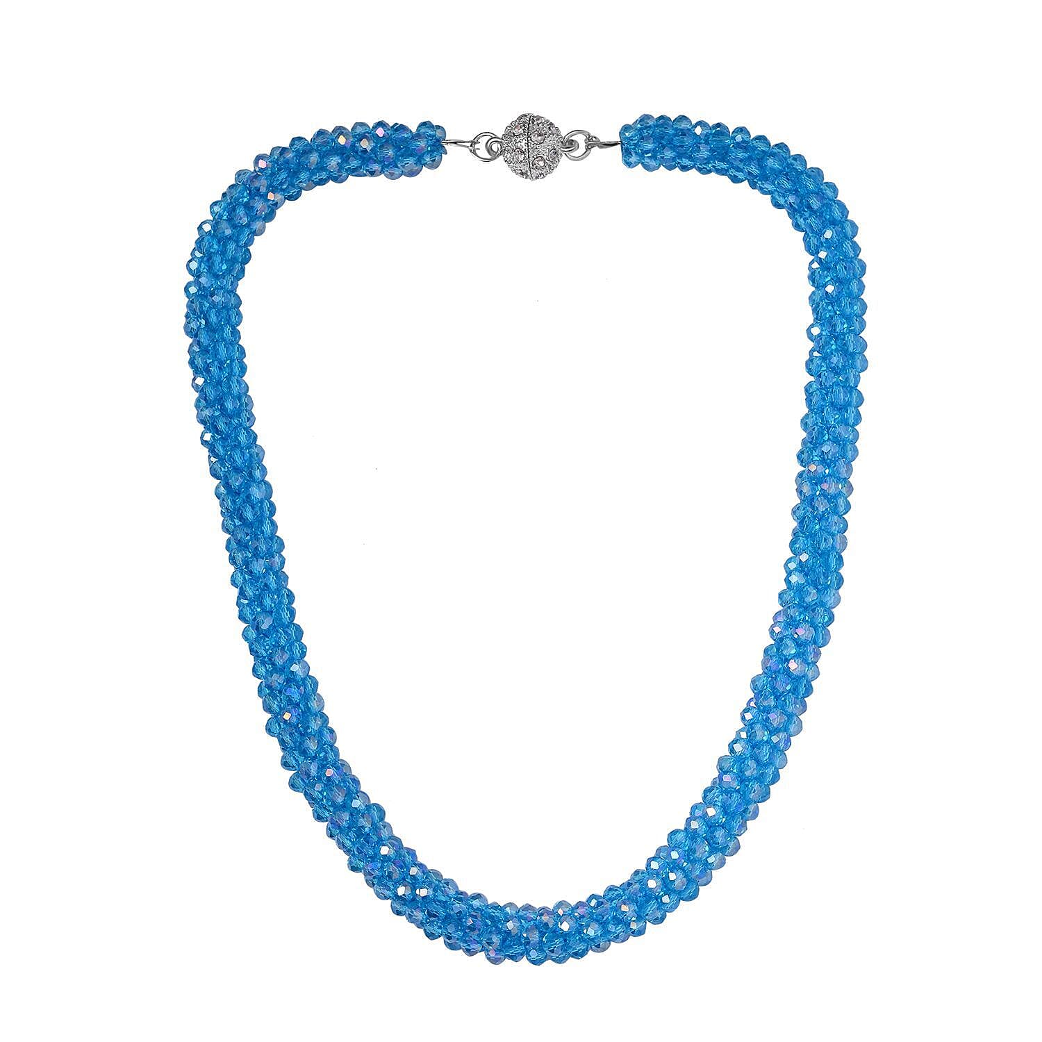 White Crystal Fancy Necklace (Size - 20)  0.020  Ct.