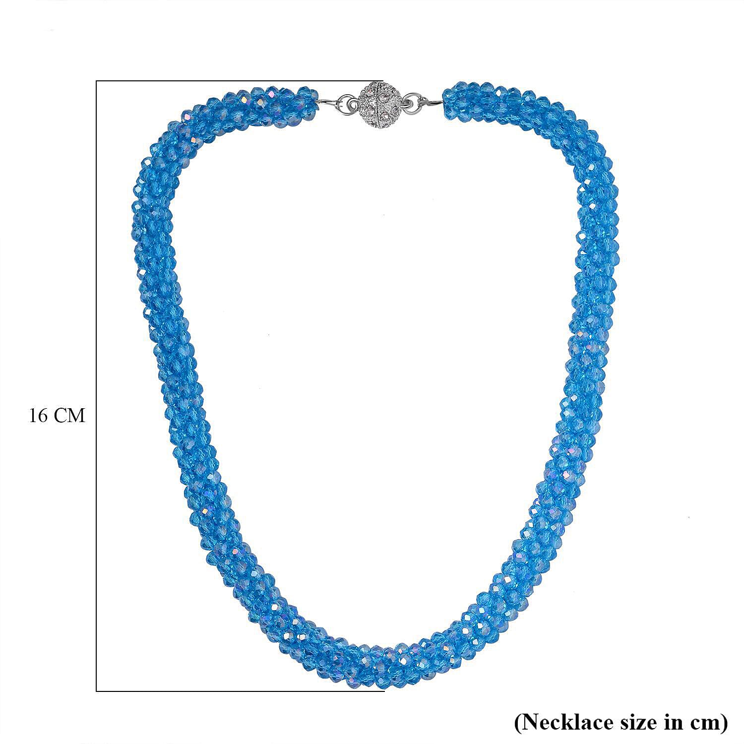 White Crystal Fancy Necklace (Size - 20)  0.020  Ct.