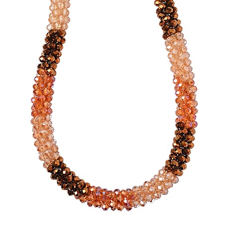 Multi Color Crystal Fancy Necklace (Size - 20)  0.010  Ct.