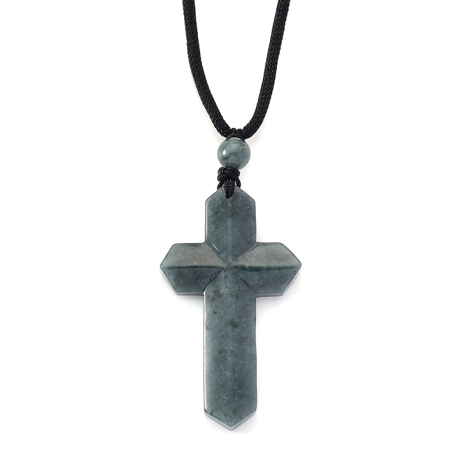 Natural Type A Jadeite Cross Necklace 55.00 Ct.