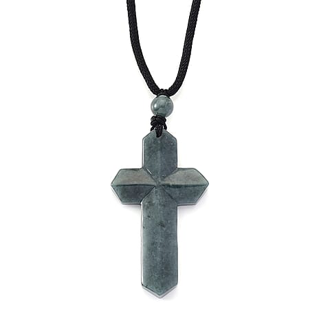 Natural Type A Jadeite Cross Necklace 55.00 Ct.