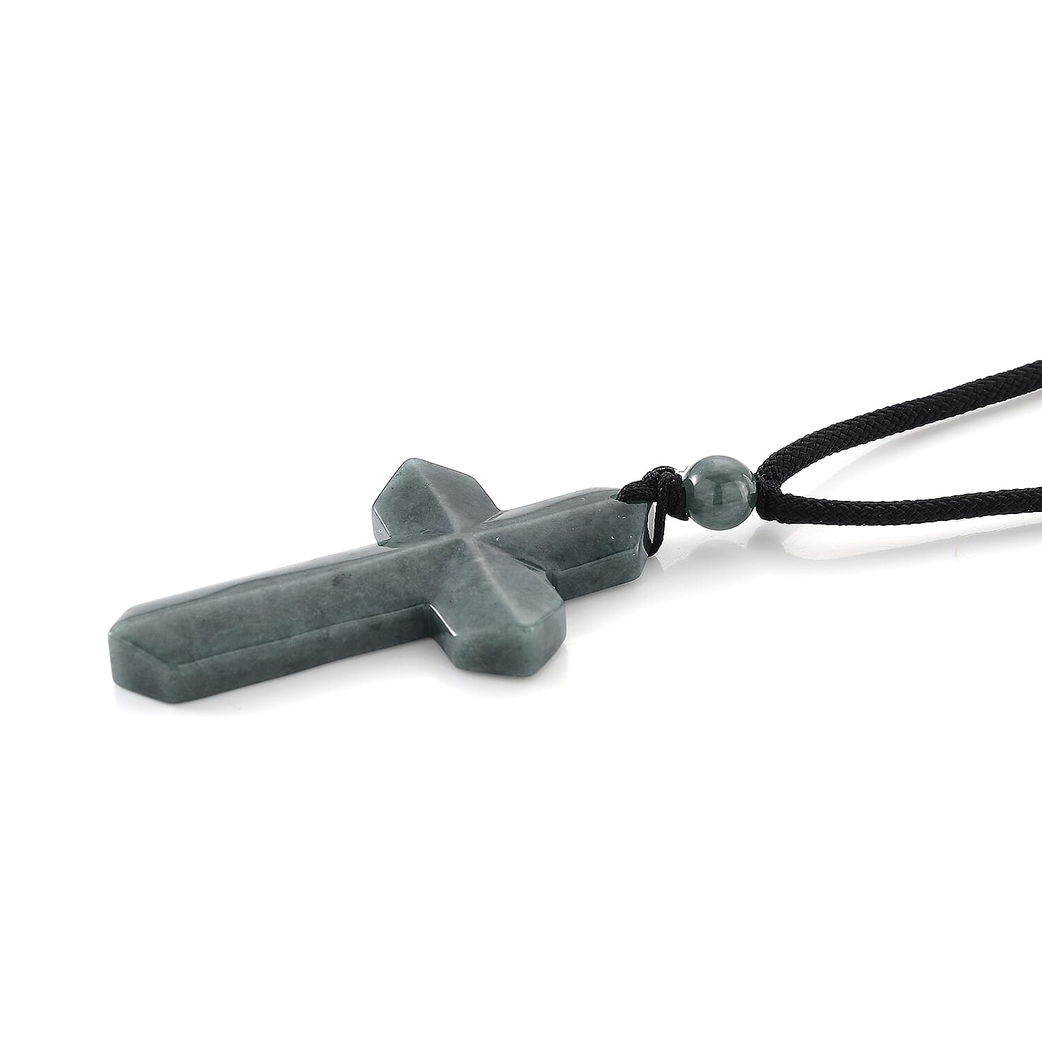 Natural Type A Jadeite Cross Necklace 55.00 Ct.