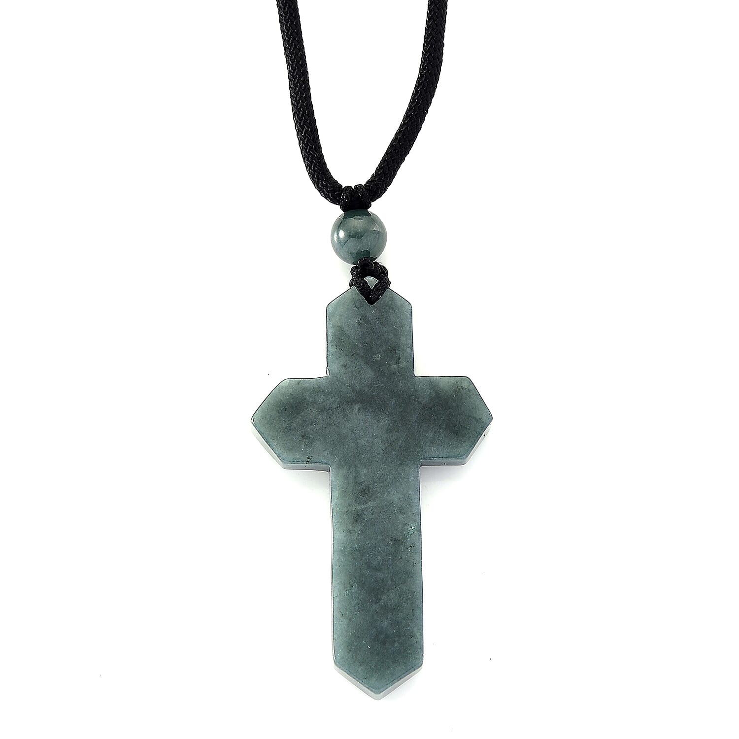 Natural Type A Jadeite Cross Necklace 55.00 Ct.