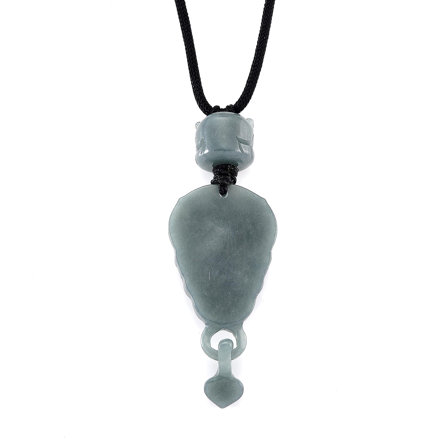 Natural Type A Jadeite Dragon Head Necklace 95.00 Ct.