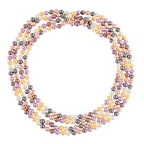 Multi Colour Shell Pearl Stone Necklace (Size - 100)