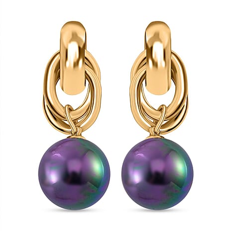 Tahitian Colour Shell Pearl Drop Earring with Push Back