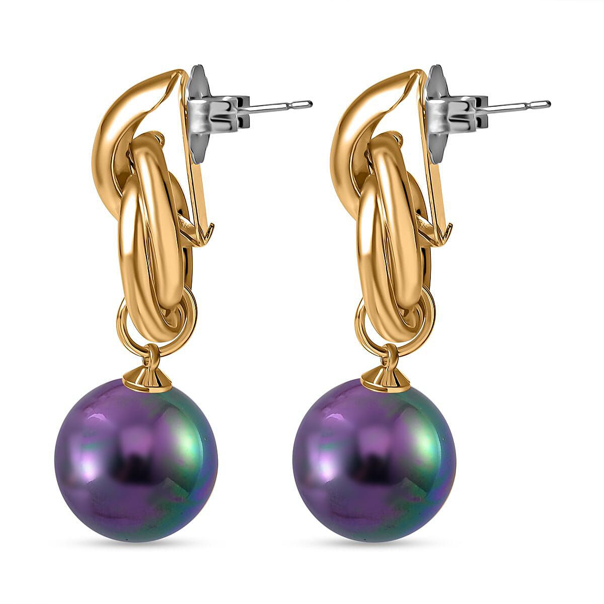Tahitian Colour Shell Pearl Drop Earring with Push Back