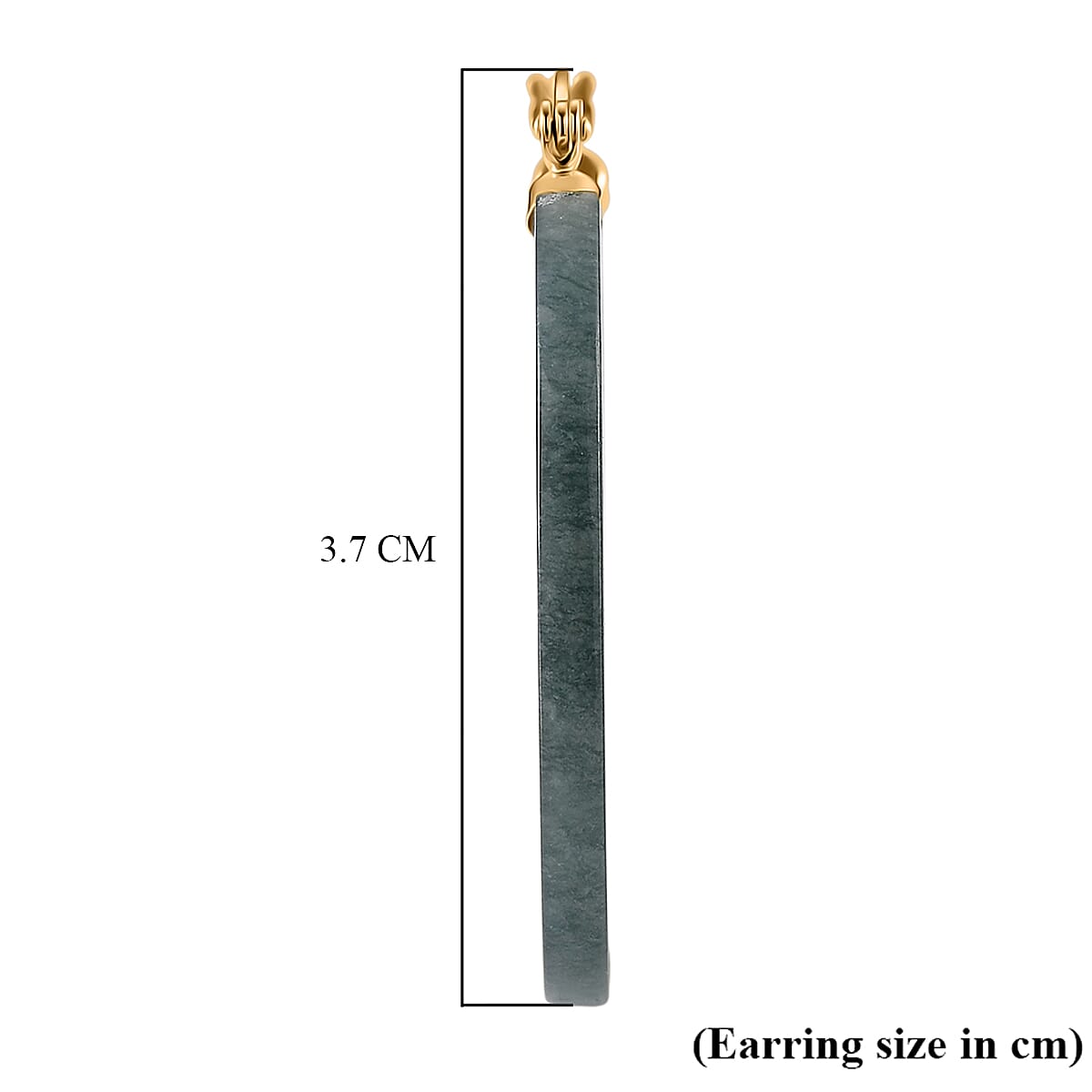 D'Joy Natural Type A Jadeite Beads Earring in Yellow Gold Plated Sterling Silver 50.00 Ct.