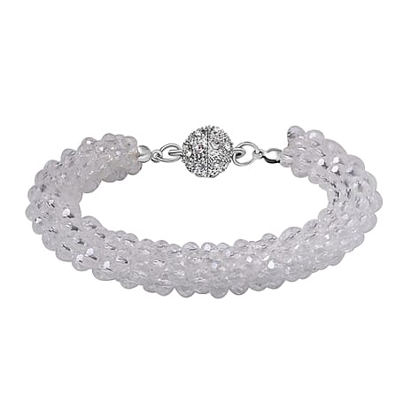 White Crystal Fancy Bracelet (Size - 7.5)  0.020  Ct.