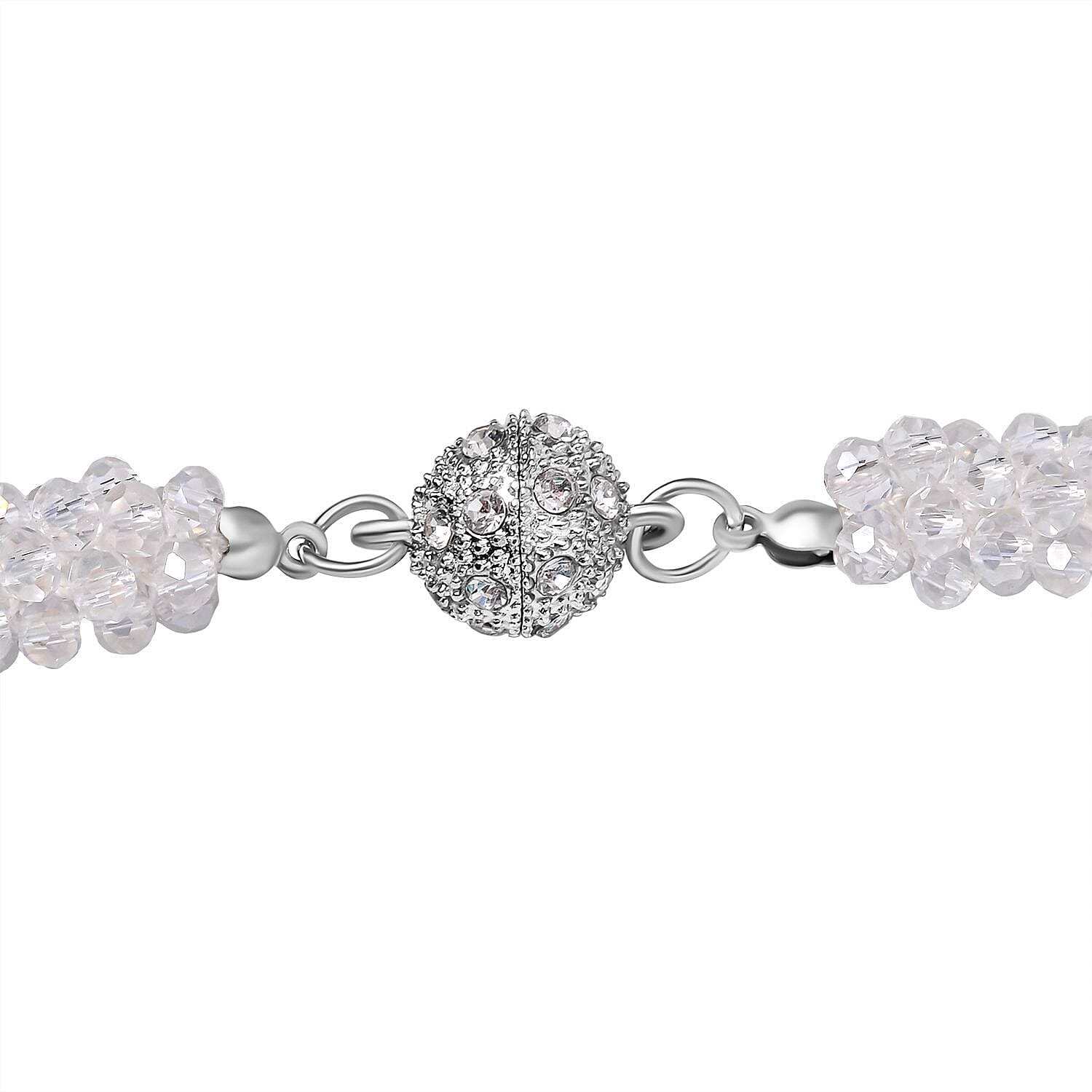 White Crystal Fancy Bracelet (Size - 7.5)  0.020  Ct.