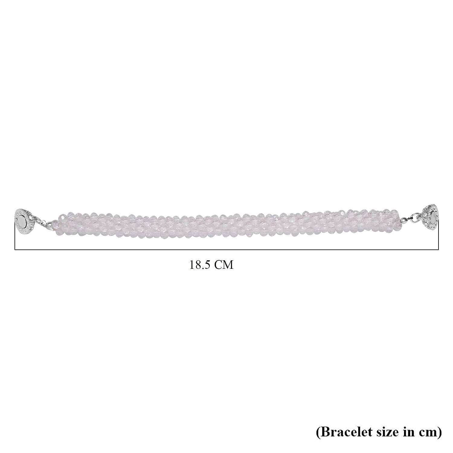 White Crystal Fancy Bracelet (Size - 7.5)  0.020  Ct.