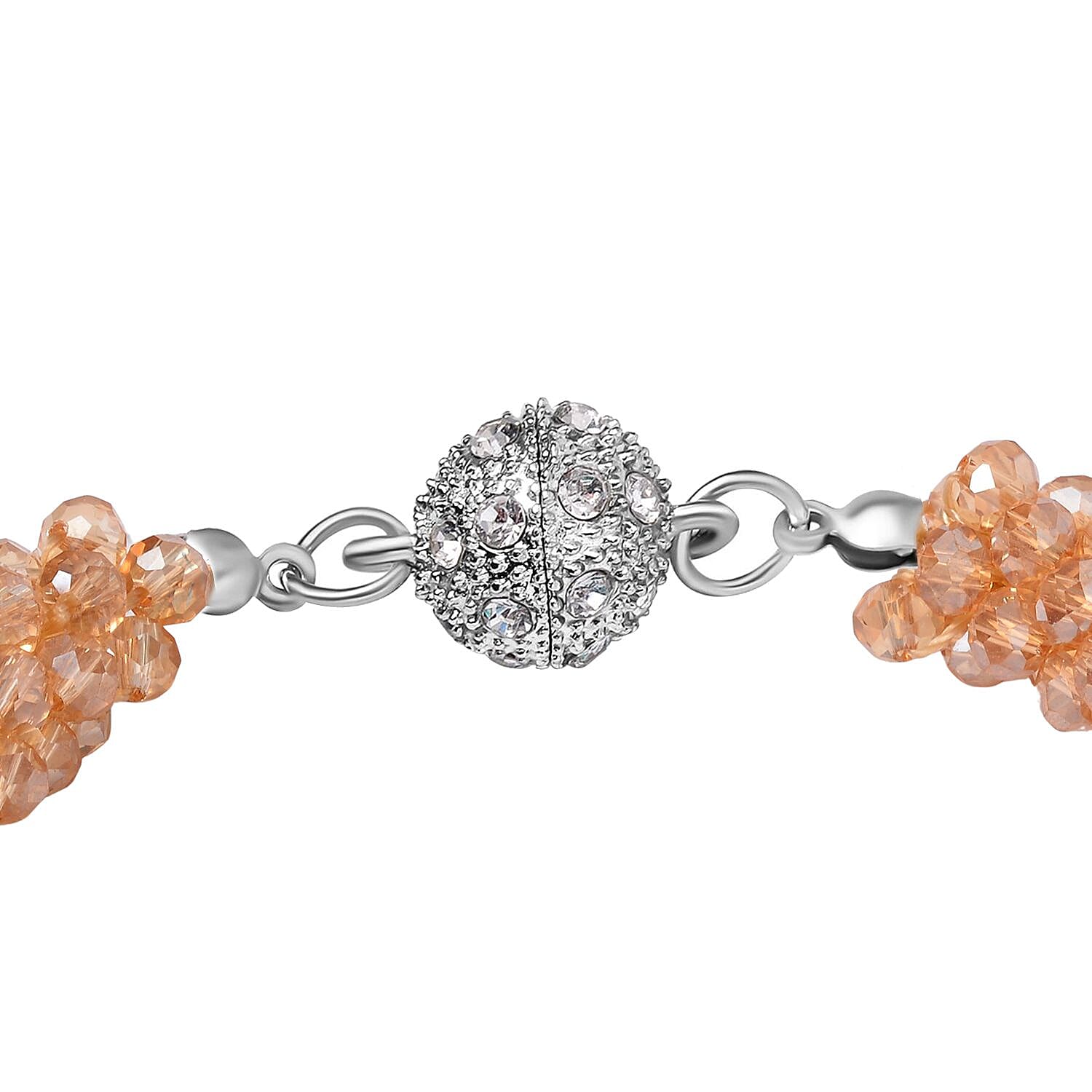 White Crystal Fancy Bracelet (Size - 7.5)  0.020  Ct.