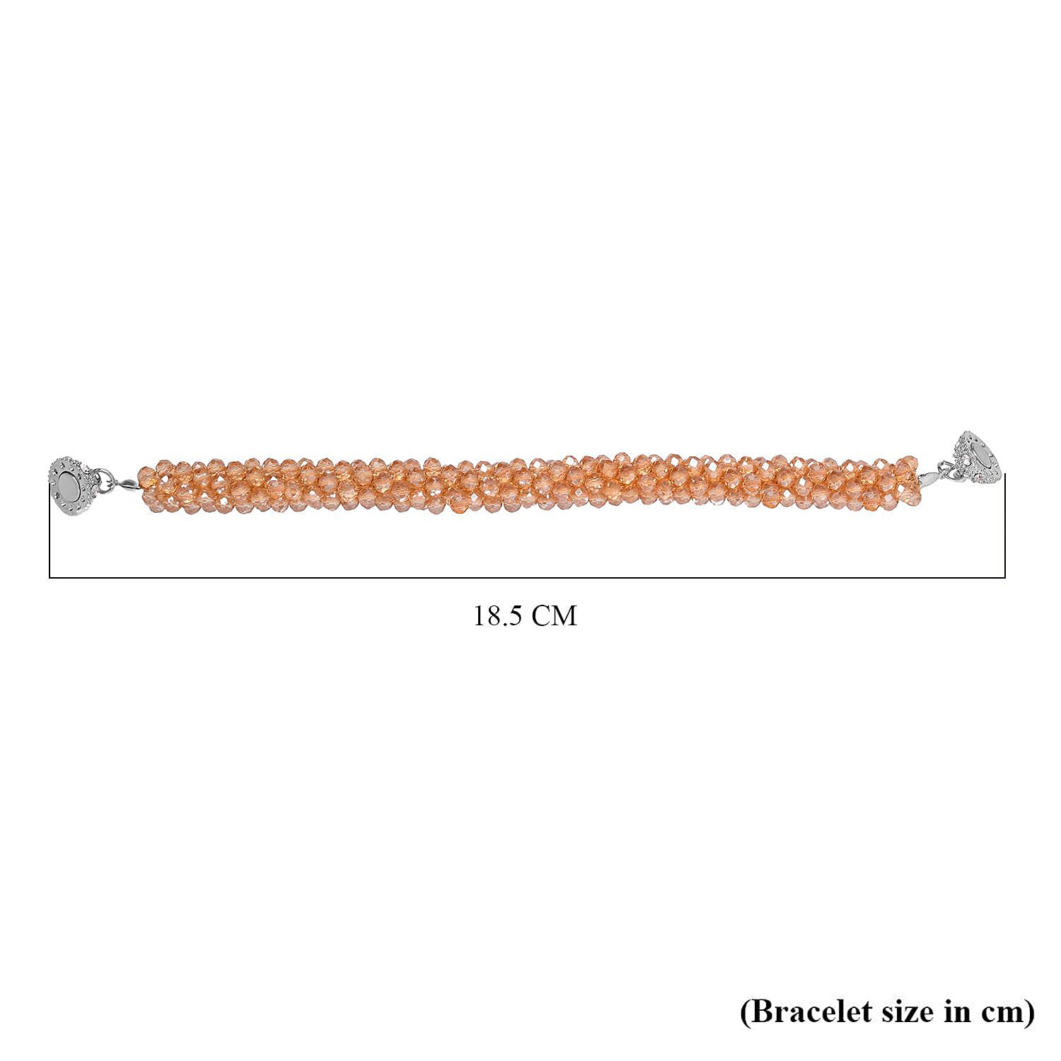 White Crystal Fancy Bracelet (Size - 7.5)  0.020  Ct.