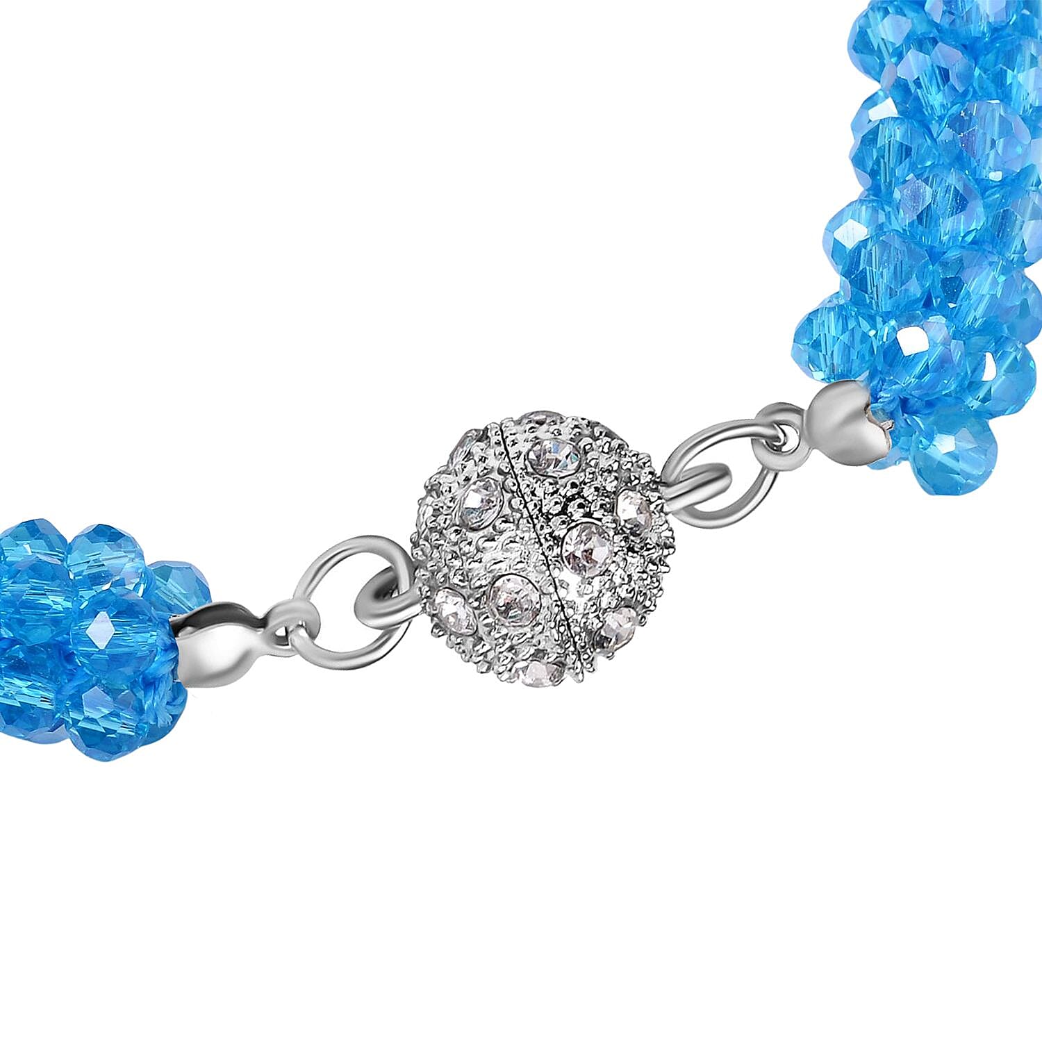 White Crystal Fancy Bracelet (Size - 7.5)  0.020  Ct.