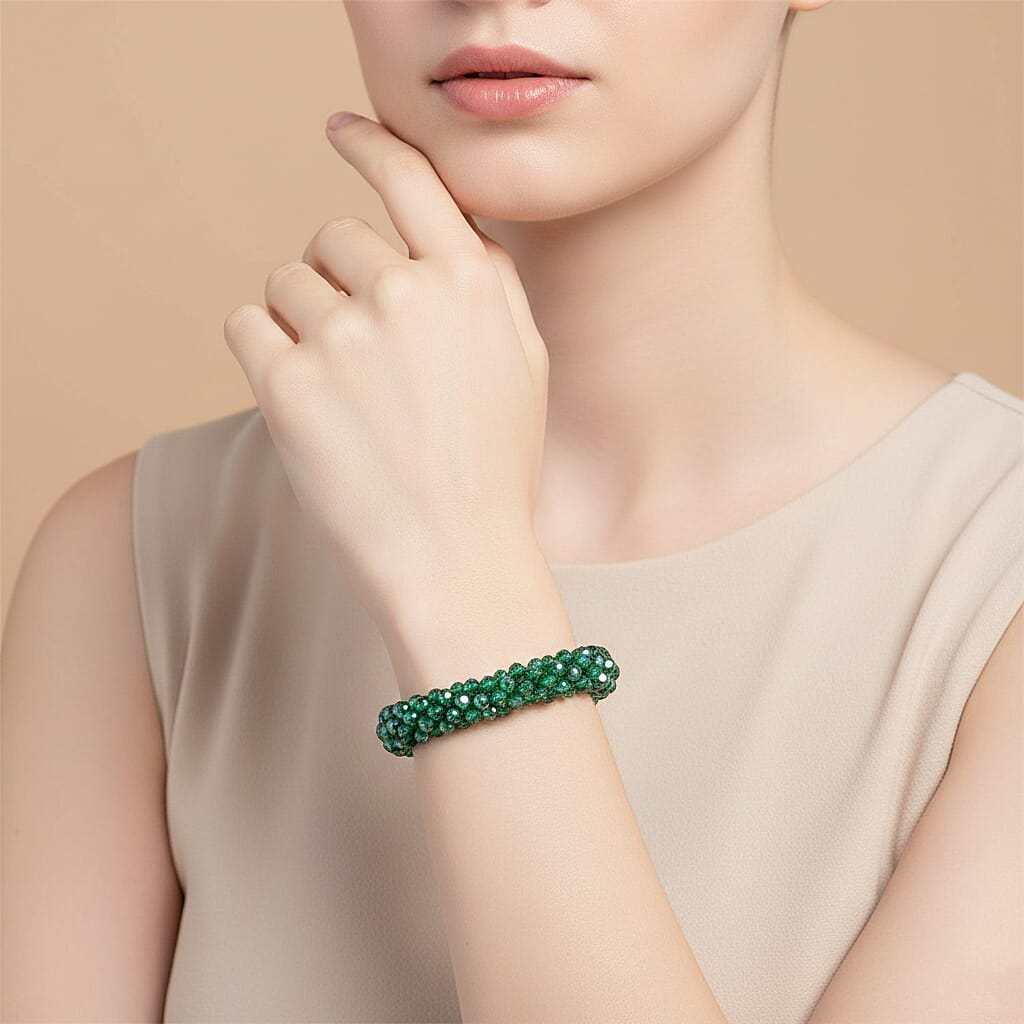 White Crystal Fancy Bracelet (Size - 7.5)  0.020  Ct.